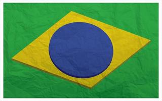 gammal årgång flagga av Brasilien. vektor