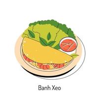 helle vektorillustration des asiatischen essens. vietnamesisches Menü, asiatische Gerichte für Menüs und Restaurants. vektor