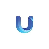 u modern logotyp vektor