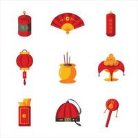 Chinesisches Neujahrs-Icon-Set vektor