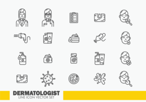 Dermatologie Icons Vektor