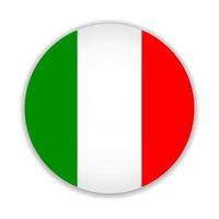 runda flagga av Italien. vektor illustration.