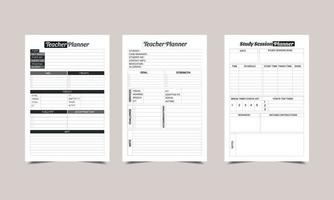 lehrerplaner kdp innenarchitektur. Druckbares Logbuch vektor