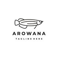 arowanaen fisk logotyp design vektor