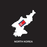 norr korea Karta ikon vektor