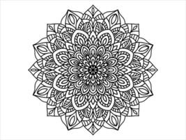 Mandala-Linie Kunstillustration vektor