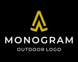 Schreiben Sie ein Monogramm-Logo-Design im Freien. vektor