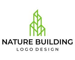 Logo-Design für die natürliche Bauindustrie. vektor