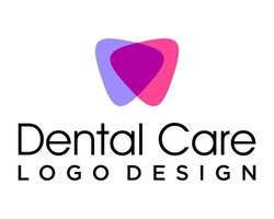 geometrisk dental logotyp design. vektor