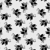 nahtlose abstrakte Blumenmuster mit Blumen auf schwarzem Hintergrund. Musterdesign und druckfertig vektor