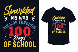 100 Tage Schultypografie-T-Shirt-Design für Kinder
