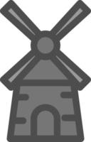Glyphen-Symbol für Windmühlen vektor