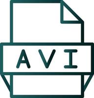 Symbol für das AVI-Dateiformat vektor