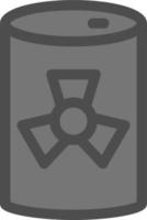 Nuklaer-Panzer-Glyphe-Symbol vektor