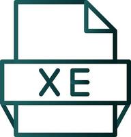 xe-Dateiformat-Symbol vektor