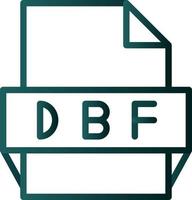 dbf fil formatera ikon vektor