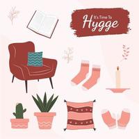 Hygge-Sammlung illustriert vektor