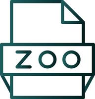 Zoo fil formatera ikon vektor