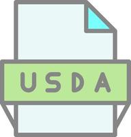 usda-Dateiformat-Symbol vektor