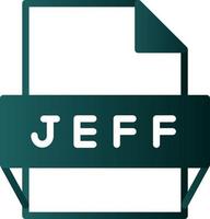 jeff-Dateiformat-Symbol vektor