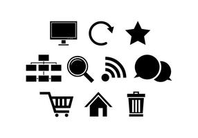 Gratis Internet Silhouette Icon Vector