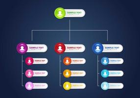 Org Chart Infografischer Vektor