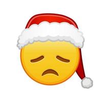 jul besviken ansikte stor storlek av gul emoji leende vektor