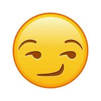 grinsendes Flirtgesicht, groß, gelbes Emoji-Lächeln vektor