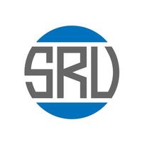 sru-Brief-Logo-Design auf weißem Hintergrund. sru kreative Initialen Kreis Logo-Konzept. sru Briefgestaltung. vektor