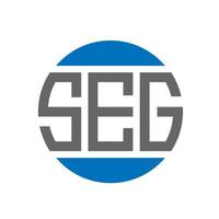 seg brev logotyp design på vit bakgrund. seg kreativ initialer cirkel logotyp begrepp. seg brev design. vektor