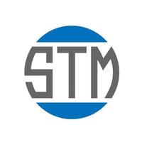 stm brev logotyp design på vit bakgrund. stm kreativ initialer cirkel logotyp begrepp. stm brev design. vektor