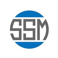 ssm-Brief-Logo-Design auf weißem Hintergrund. ssm kreative Initialen Kreis Logo-Konzept. ssm Briefgestaltung. vektor