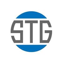 STG-Brief-Logo-Design auf weißem Hintergrund. stg kreative initialen kreis logokonzept. stg Briefgestaltung. vektor