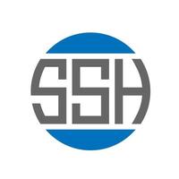 ssh brev logotyp design på vit bakgrund. ssh kreativ initialer cirkel logotyp begrepp. ssh brev design. vektor