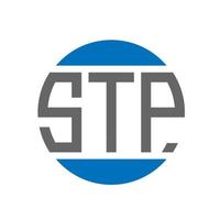 stp-Brief-Logo-Design auf weißem Hintergrund. stp kreative Initialen Kreis Logo-Konzept. stp Briefgestaltung. vektor