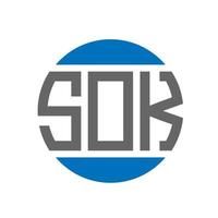 sok brev logotyp design på vit bakgrund. sok kreativ initialer cirkel logotyp begrepp. sok brev design. vektor