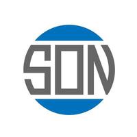 Sohn-Brief-Logo-Design auf weißem Hintergrund. Sohn kreative Initialen Kreis-Logo-Konzept. Sohn Briefgestaltung. vektor