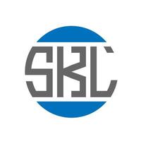 Skl-Brief-Logo-Design auf weißem Hintergrund. skl kreative Initialen Kreis Logo-Konzept. skl Briefgestaltung. vektor