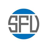 sfv-Brief-Logo-Design auf weißem Hintergrund. sfv kreative initialen kreis logokonzept. sfv Briefgestaltung. vektor