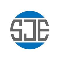 sje-Brief-Logo-Design auf weißem Hintergrund. sje kreative initialen kreis logokonzept. sje Briefgestaltung. vektor