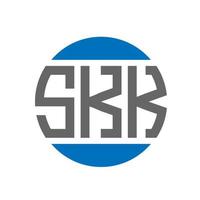 skk brev logotyp design på vit bakgrund. skk kreativ initialer cirkel logotyp begrepp. skk brev design. vektor