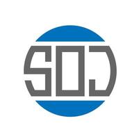 soj brev logotyp design på vit bakgrund. soj kreativ initialer cirkel logotyp begrepp. soj brev design. vektor