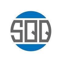 sqq-Buchstaben-Logo-Design auf weißem Hintergrund. sqq kreative Initialen Kreis-Logo-Konzept. sqq Briefgestaltung. vektor