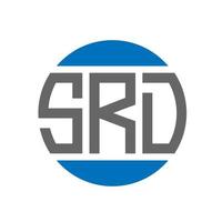 srd-Buchstaben-Logo-Design auf weißem Hintergrund. srd kreatives Initialen-Kreis-Logo-Konzept. srd-Briefgestaltung. vektor