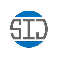 sij brev logotyp design på vit bakgrund. sij kreativ initialer cirkel logotyp begrepp. sij brev design. vektor