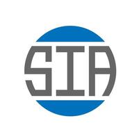 sia brev logotyp design på vit bakgrund. sia kreativ initialer cirkel logotyp begrepp. sia brev design. vektor