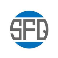 sfq-Brief-Logo-Design auf weißem Hintergrund. sfq kreative Initialen Kreis Logo-Konzept. sfq Briefgestaltung. vektor