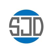 Sjo-Brief-Logo-Design auf weißem Hintergrund. sjo kreative initialen kreis logokonzept. Sjo-Briefgestaltung. vektor