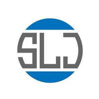 slj-Buchstaben-Logo-Design auf weißem Hintergrund. slj kreative Initialen Kreis Logo-Konzept. slj Briefgestaltung. vektor