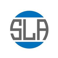 sla-Buchstaben-Logo-Design auf weißem Hintergrund. sla kreative initialen kreis logokonzept. sla Briefgestaltung. vektor